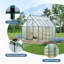Serre en polycarbonate de 6 pi x 9 pi avec conduit de toit en aluminium, ensemble de jardin d'extérieur robuste-119787534