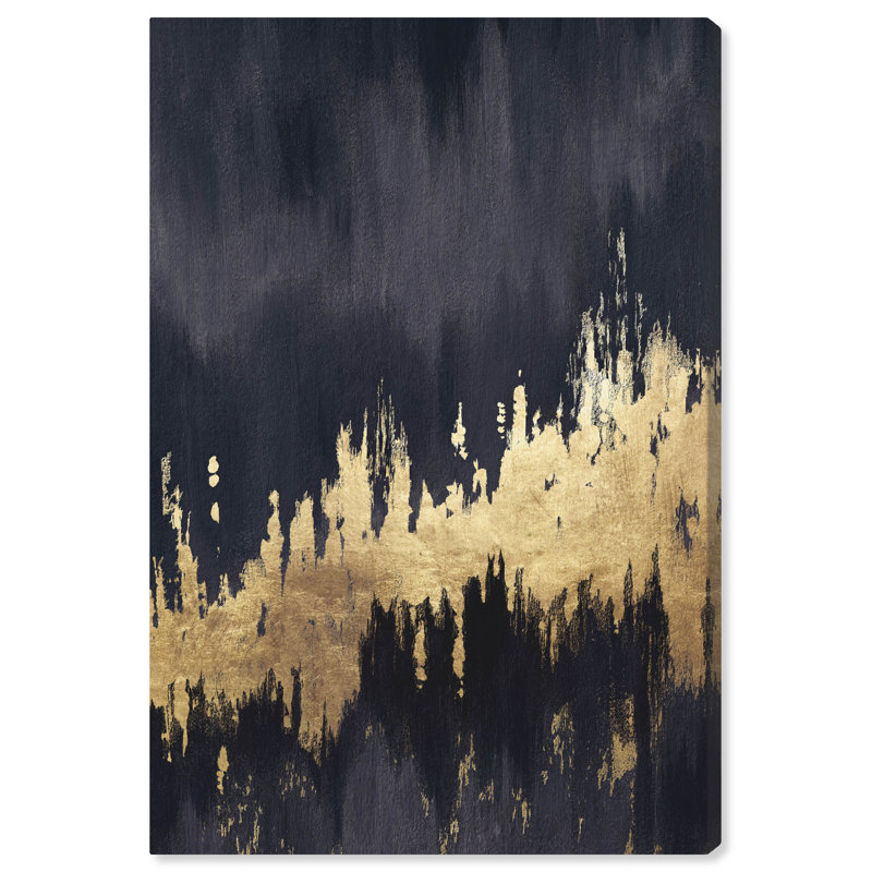 «Abstract Late Night Sky» par Oliver Gal, reproduction d'art graphique sur toile, Toile tendue, H 15 po x l 10 po x P 1,5 po