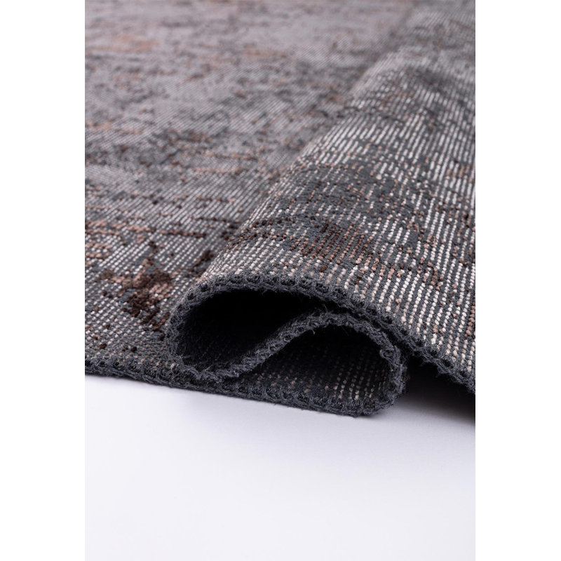 Rapture Abstract Area Rug in Gray, Square 9'