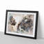 Lion Cub with Its Mother in Abstract - Picture Frame Painting Print-55580747-55580743