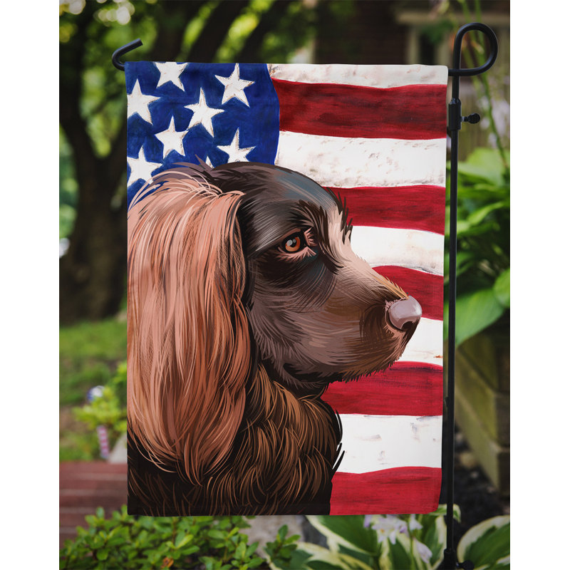 Polyester à 2 côtés 15 x 11 po drapeau de jardin, Épagneul Boykin
