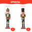 Wooden Christmas Nutcracker Soldier 2 Pieces Figurine Set