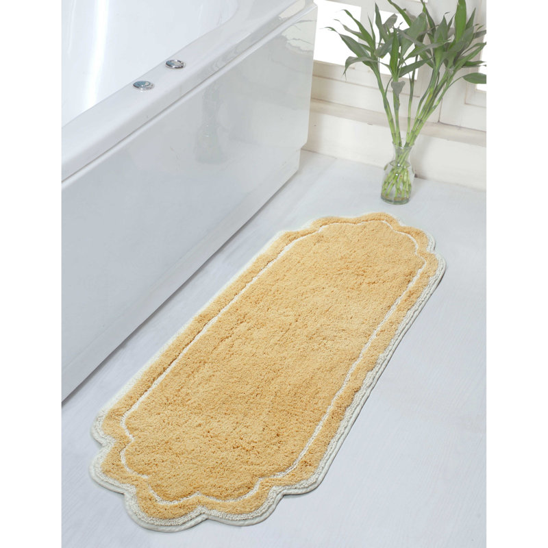 Tapis pour salle de bain Dobrinka, Beurre, 21 po x 54 po (rectangle)