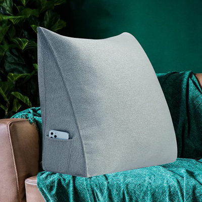 Sit-up Back Comfort Linen Sofa Back Support Wedge Pillow Decorative Bed Throw Pillow