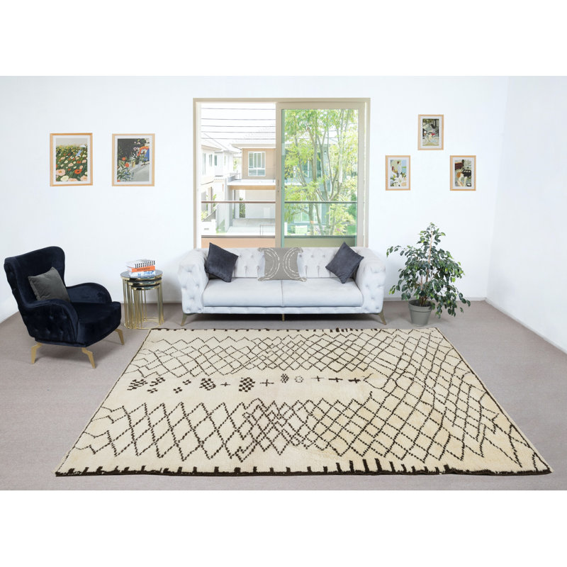 Tapis marocain moderne 100% laine Alezal