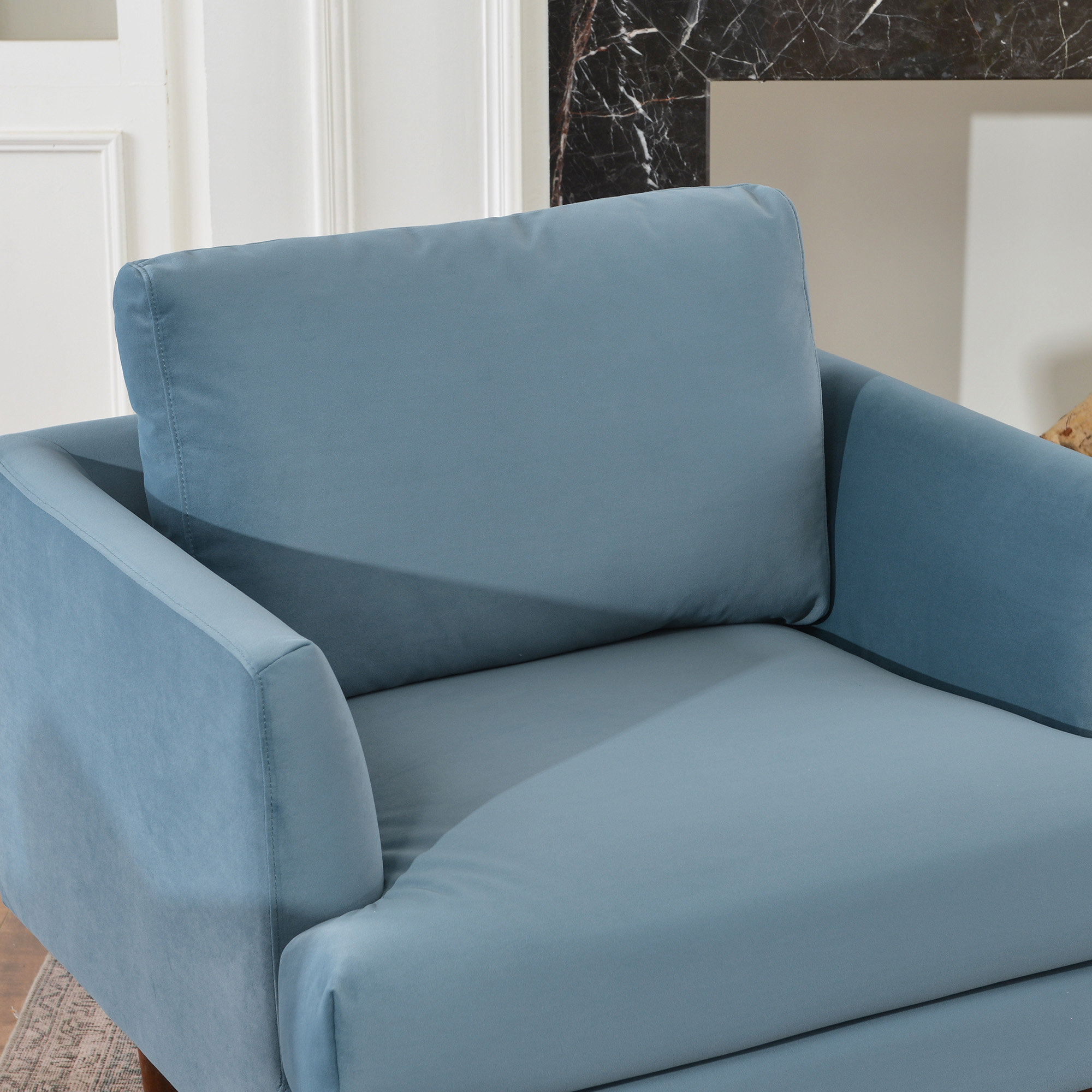 Miller Upholstered Armchair (Set of 2), Brown Velvet