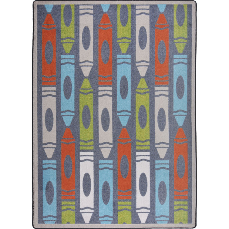 Playful Patterns Jumbo Crayons Area Rug