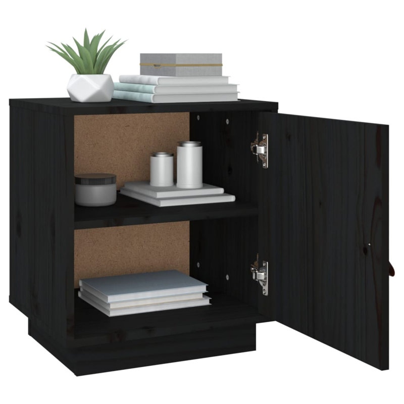 Julea Bedside Table, Black