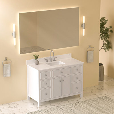 48'' Single Bathroom Vanity with Engineered Stone Top and Ceramic Sink