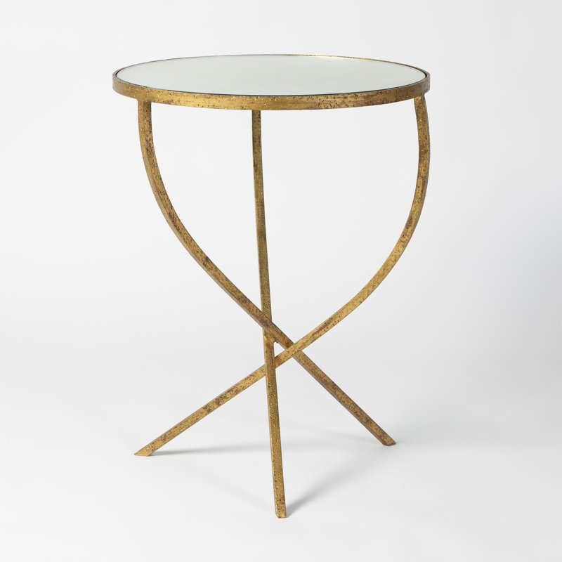Table de trépied martelée - Sm, Nickel, H 26 po x l 20 po x P 20 po