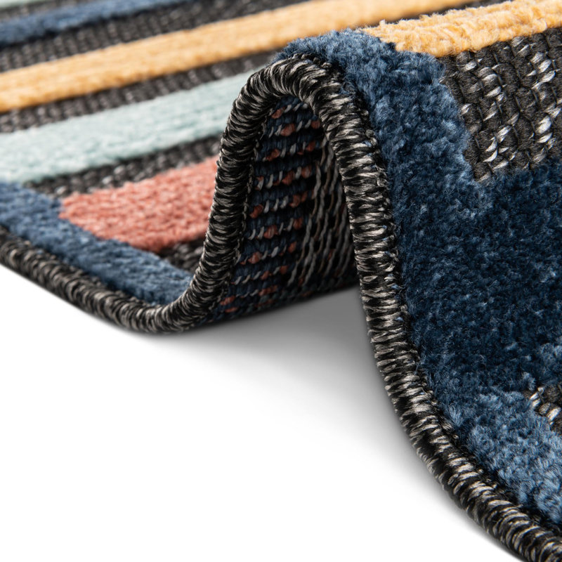 Berdy Striped Indoor / Outdoor Rug, Rectangle 2' x 3'