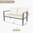 Outdoor Aluminum Loveseat Sofa with PE Wicker Backrest & Thick Cushion for Patio, Deck, Balcony & Garden-1549858810