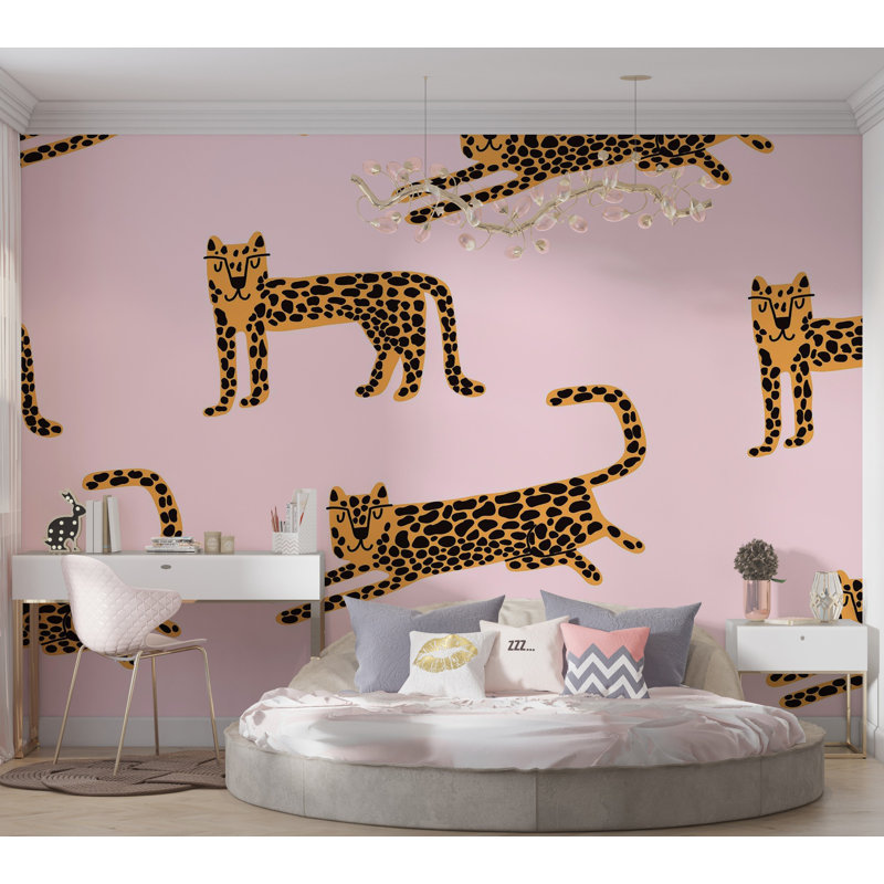 Premium Wallpaper Wall Mural - Leopard Pattern, 96" L x 120" W