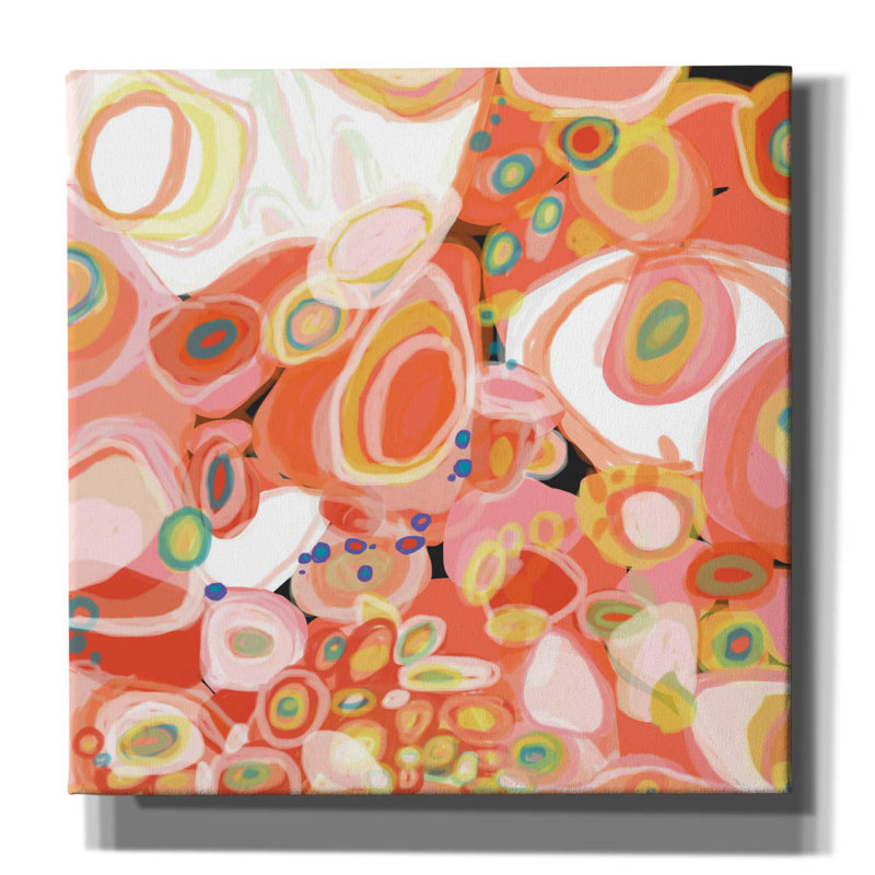 "Epic Graffiti" Watermelon Cocktail "par Jan Weiss, art mural sur toile, 26 po x 26 po, H 12 po x l 12 po x P 0,75 po