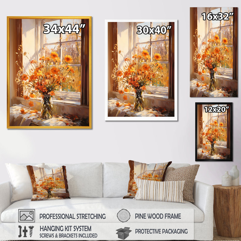 Meadow Windows View 1 - Meadow, art mural, H 32 po x l 24 po x P 1 po, Cadre simple noir