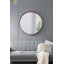 Miroir mural rond en bois D39,4 "x3"