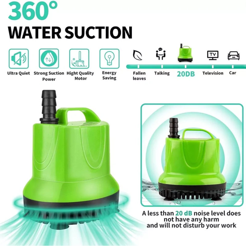 Fontaine aquarium 60w 845gph 60w, H 5,59 po x l 4,52 po x P 6,6 po