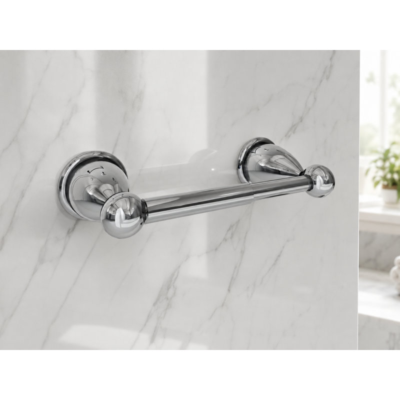 Porte-papier hygiénique mural pour salle de bain - Distributeur de papier hygiénique peu encombrant, Chrome