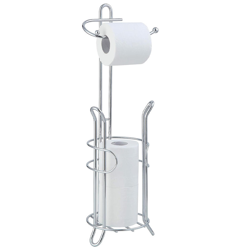 Porte-papier hygiénique pour salle de bain, Chrome