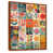 Toile avec cadre flottant brun