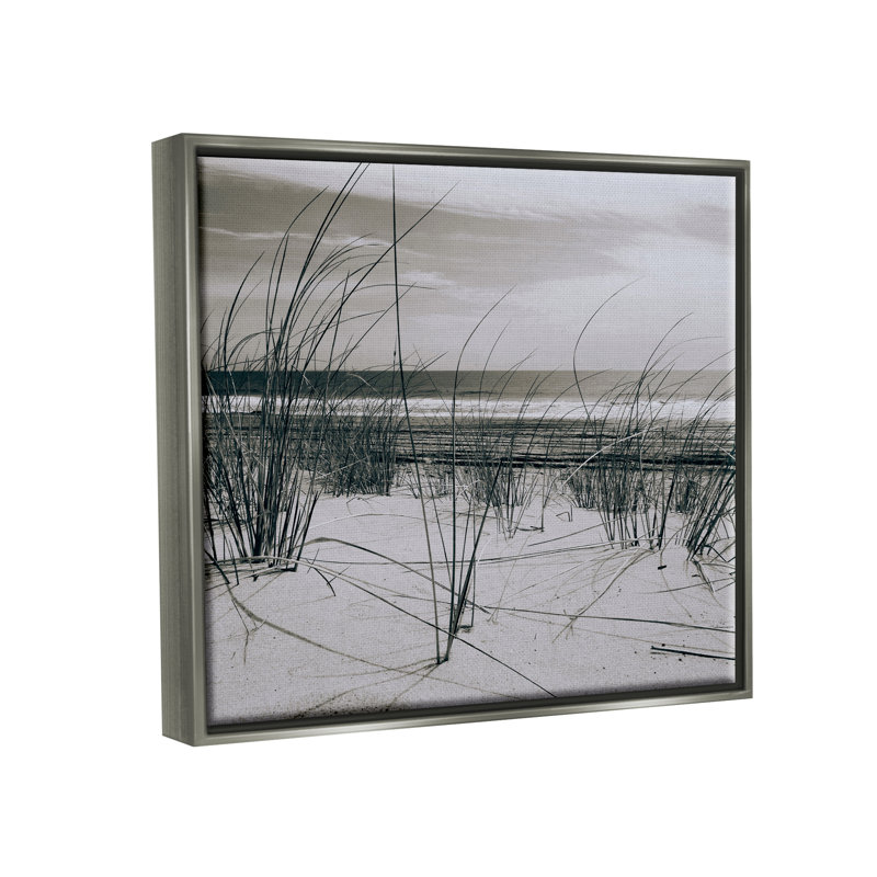 Photographie des dunes de l'océan par Graffi * Tee Studios, Cadre flottant gris lustré, H 17 po x l 21 po x P 1,7 po