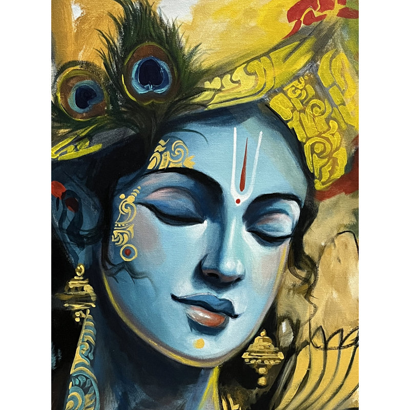 Krishna In Memories | Acrylique sur toile | Par Maadhvan Goyal