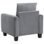 Fauteuil d'appoint rembourré à accoudoirs roulés gris Dixon