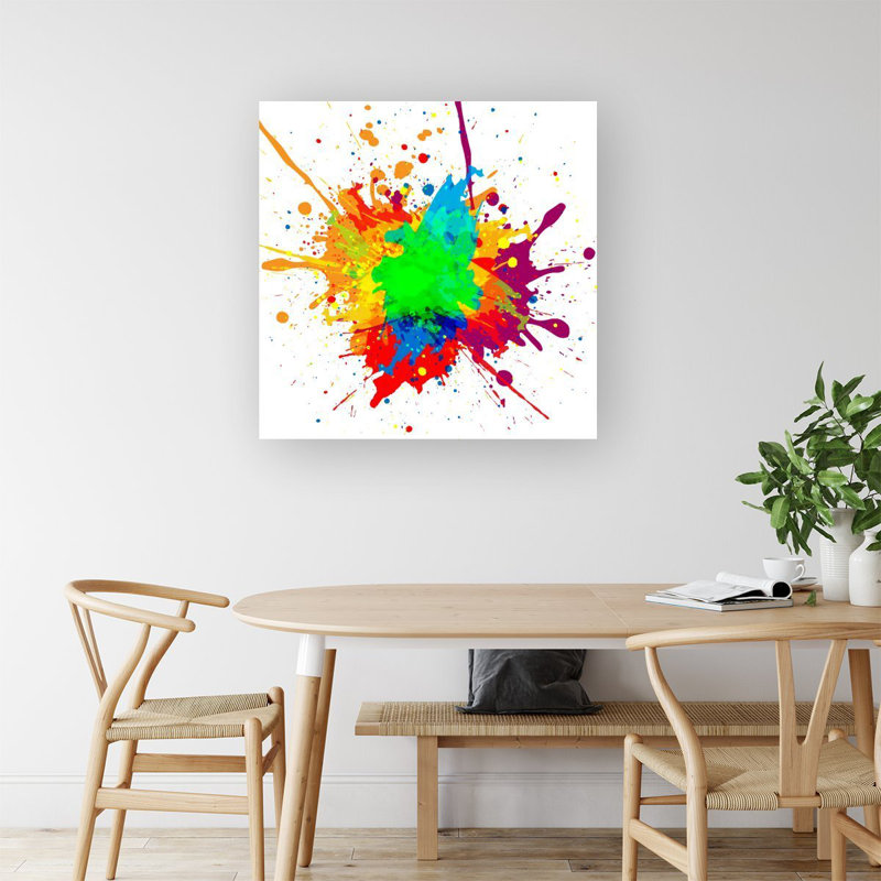 Paint Splash! - Wrapped Canvas Print, 16cm H x 16cm W x 3.8cm D