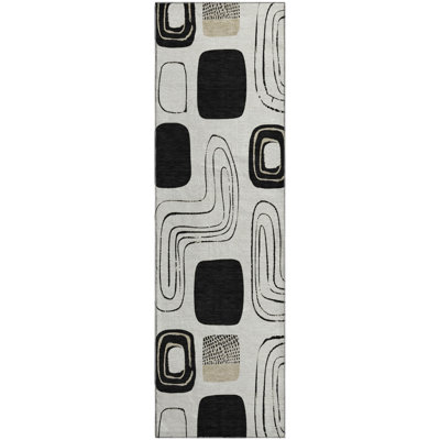 Premium Machine Washable Slesnick AMF1670 Geometric Rug