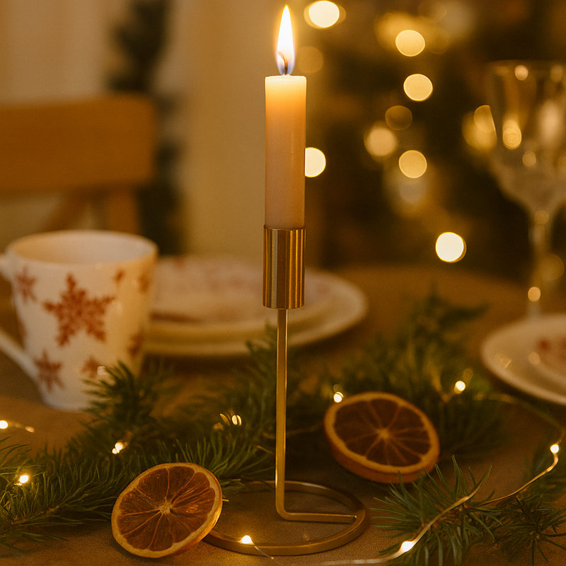 2 Piece Metal Tabletop Candlestick Set