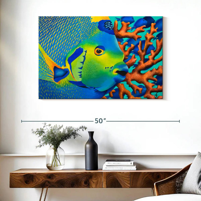 Poisson-ange Brampt, H 26 po x l 39 po