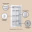 Armoire de rangement moderne Cornelia avec 7 tablettes réglables en blanc-1004555060