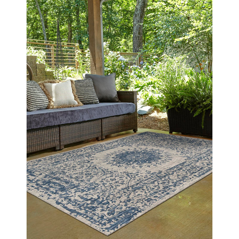 Tapis bleu Contemporary Hitchens, Rectangle 2 pi x 3 pi 1 po