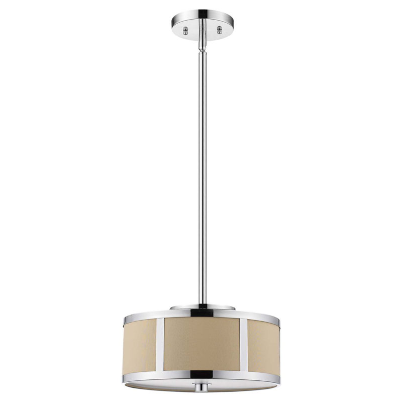Plafonnier semi-encastré tambour 2 lumières Fender, H 51,5 po x l 15,75 po x P 15,75 po