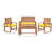 Andralyn Acacia 4 - Person Patio Conversation Set with Cushions-1039766071-1013235573
