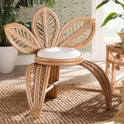 Chaise d'appoint en rotin Brielee