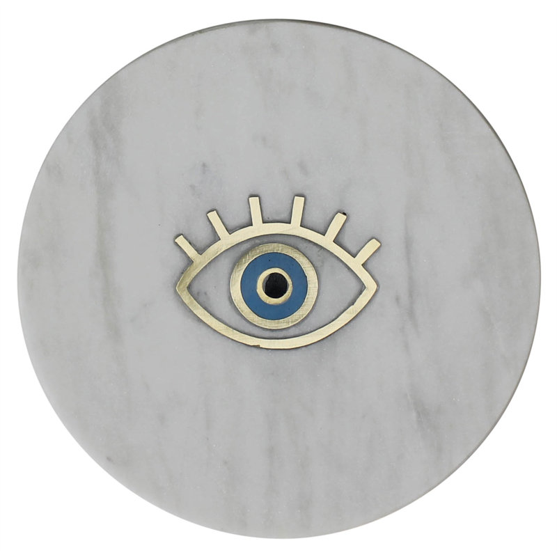 Plateau de service en marbre Eye Inlay