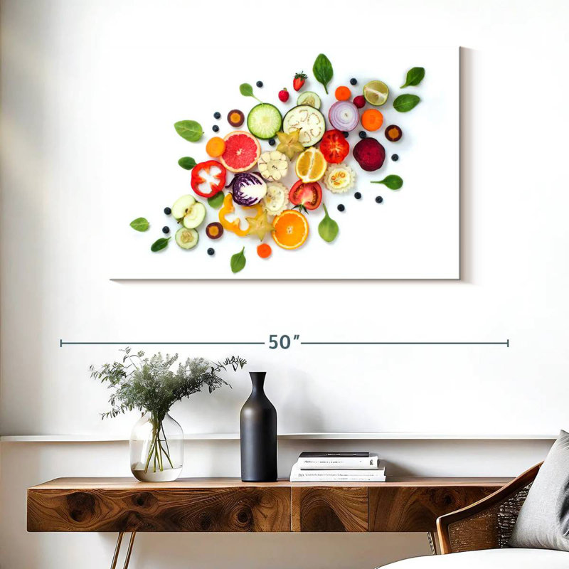 Tranches d'aliments sains Yarlin, H 26 po x l 39 po