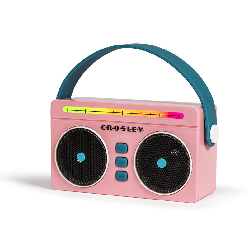 Mini Boombox Portable Bluetooth Speaker, Pink