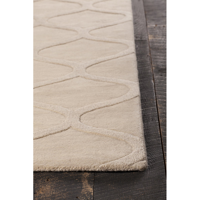 Ivory Hand-Tufted Wool Rectangular 8' x 11' Rug