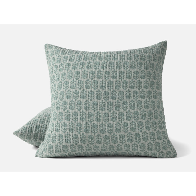 Mirada Organic Matelasse Sham, Thyme Chrysanthemum