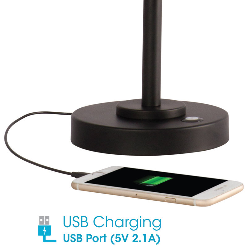 Wellness OttLite Balance LED Desk Lamp with USB Port - Modern, Adjustable, Desk Light