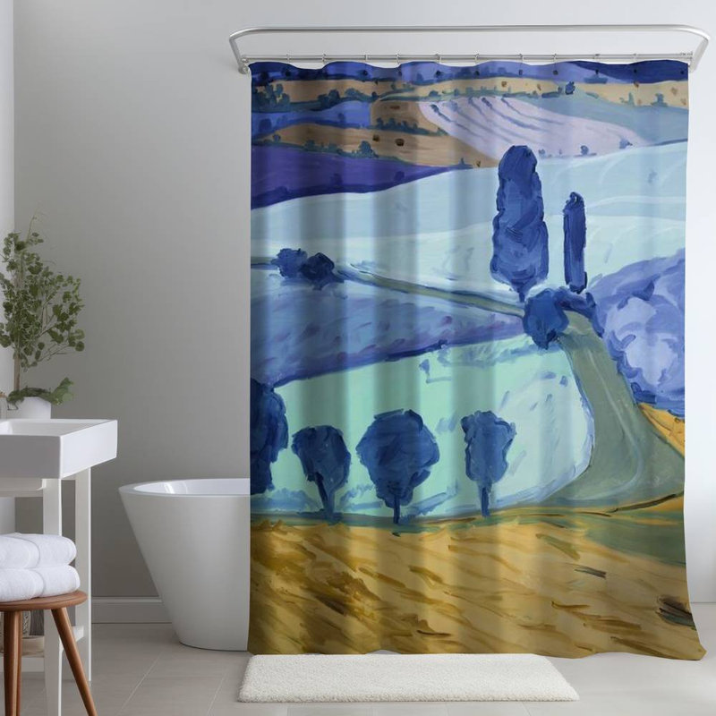 Shower Curtain LA137 – Polyester Shower Curtain, Dye Sublimation Print, 71" W × 74" L