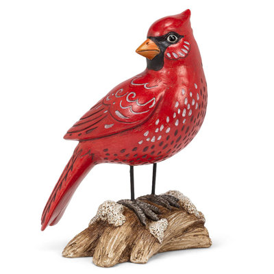 Standing Cardinal on Log Figurine -  Red Barrel StudioÂ®, C939CCA2B62F4086B04BBFFC25C01555