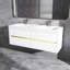 Meuble-lavabo mural flottant avec double surface de comptoir en blanc-571681137-570552125