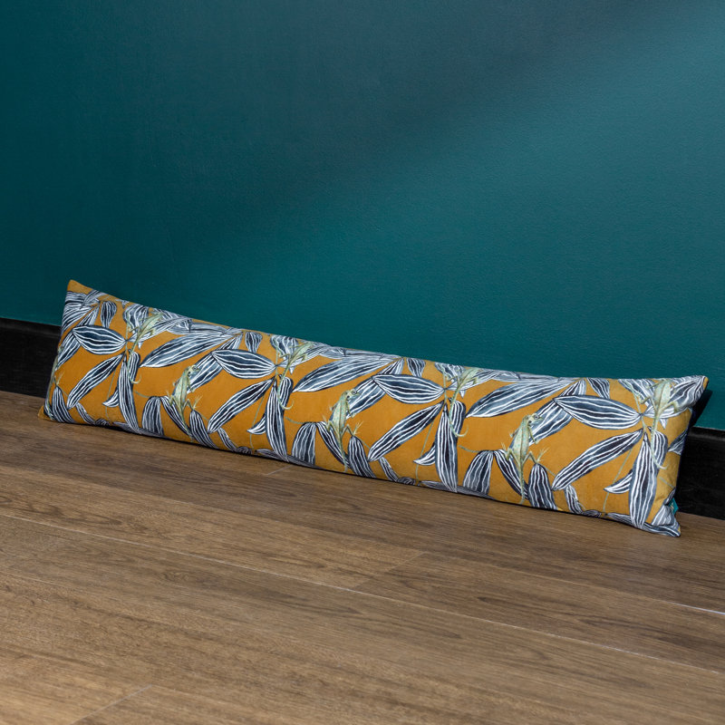 Onder Abstract Rectangular Floor Pillow Cover, Saffron