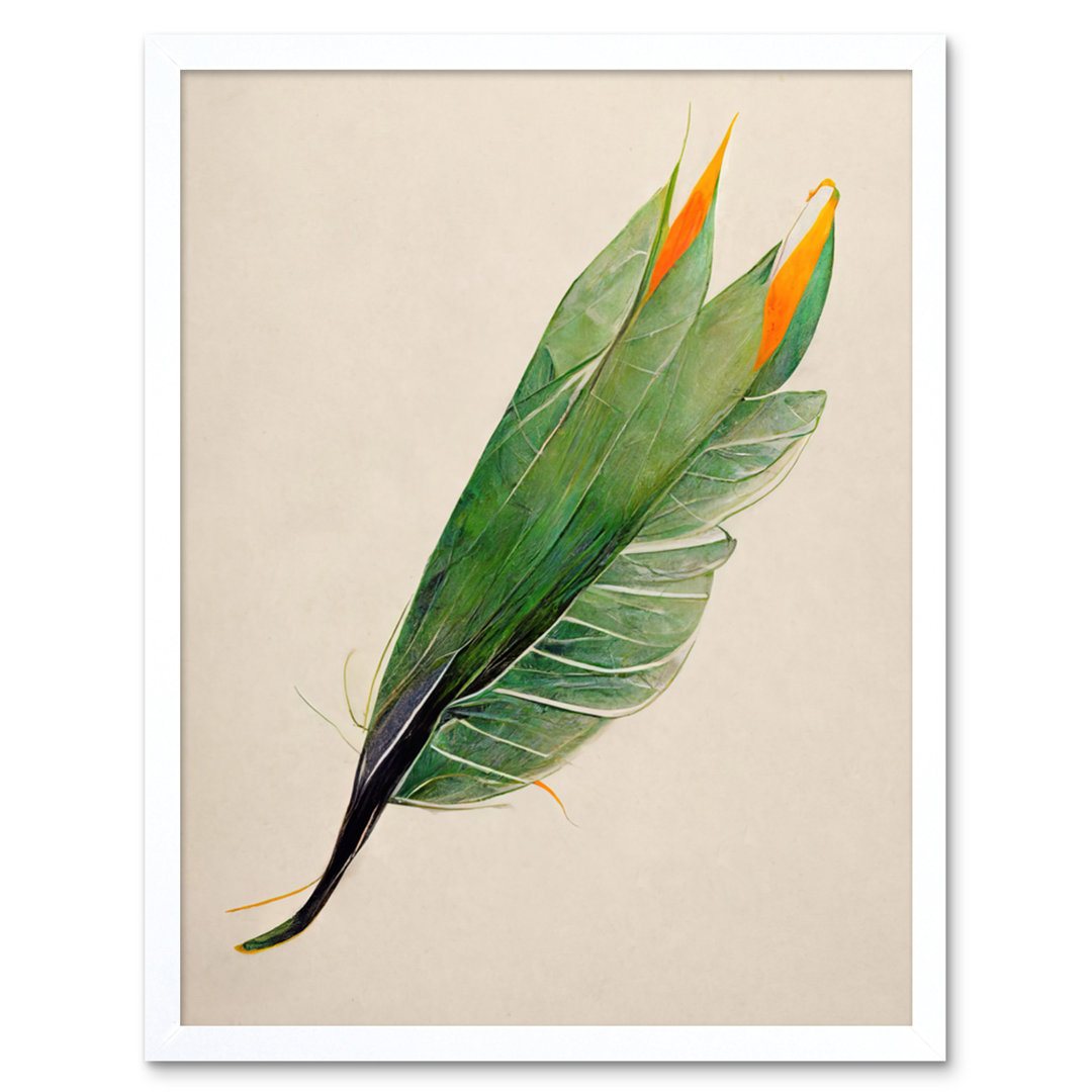 Tropical Bird Of Paradise Leaf Botanical - Print