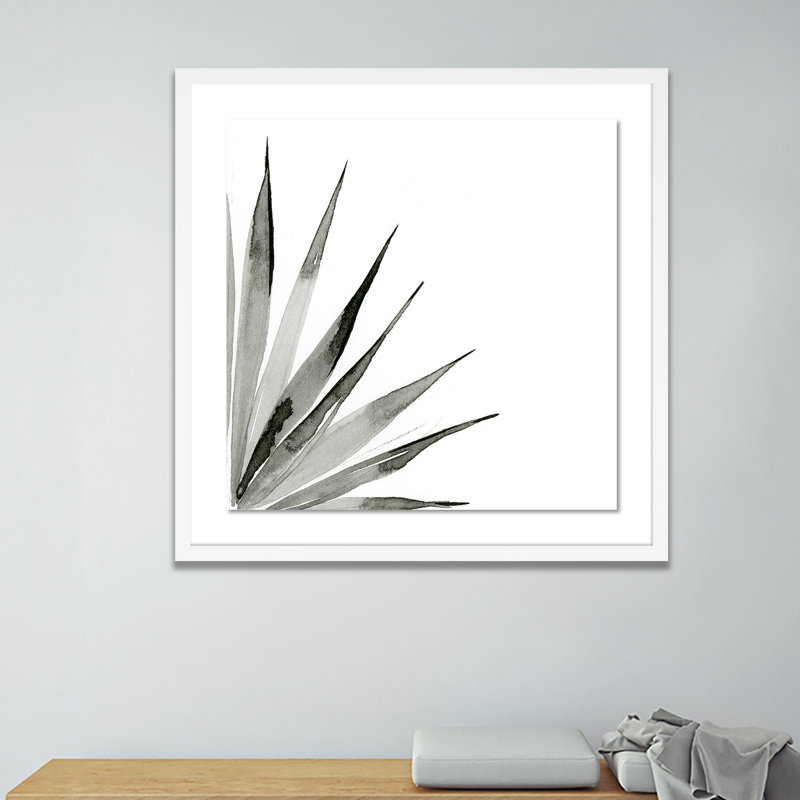 Agave II Print by Jess Engle, White, 40" H x 40" W x 2.5" D