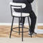 Tabourets de bar classiques ergonomiques en tissu et en métal, parfaits pour les bars chics