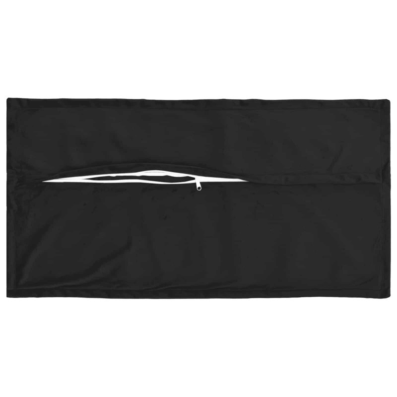 Dark Grey Cushion Cover, Rectangle 40cm H x 80cm W, Black